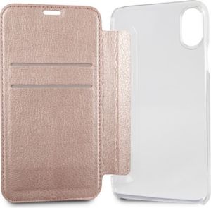 Guess Guess GUFLBKPXIGLTRG iPhone X rose gold /różowo-złoty book Iridescent 3