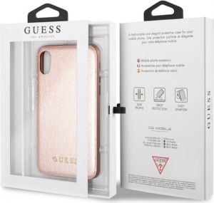 Guess Guess GUHCPXIGLRG iPhone X rose gold /różowo-złoty hard case Iridescent 5