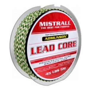 Mistrall Plecionka Lead Core Admunson beżowo-zielona 5m 55lbs (zm-3425055) 1