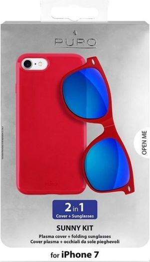 Puro Sunny Kit etui dla iPhone 7/8 + okulary (IPC747SUNNYKIT1RED) 4