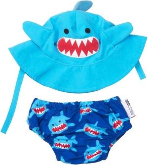 Zoocchini Zoocchini Pieluszka Kąpielowa Czapka Rekin 1