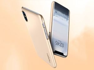 Spigen Etui Spigen SGP Thin Fit Apple iPhone X Champagne Gold 9