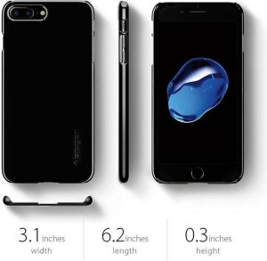 Spigen Etui Spigen Thin Fit iPhone 7/8 Plus Jet Black 3