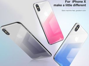 Baseus Baseus gradient szkło hartowane 9H na tył iPhone X różowe 19