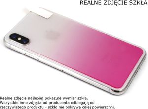 Baseus Baseus gradient szkło hartowane 9H na tył iPhone X różowe 3