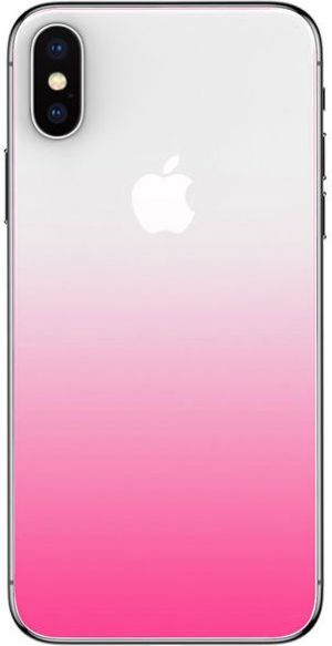 Baseus Baseus gradient szkło hartowane 9H na tył iPhone X różowe 5