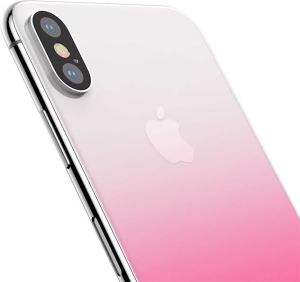 Baseus Baseus gradient szkło hartowane 9H na tył iPhone X różowe 9