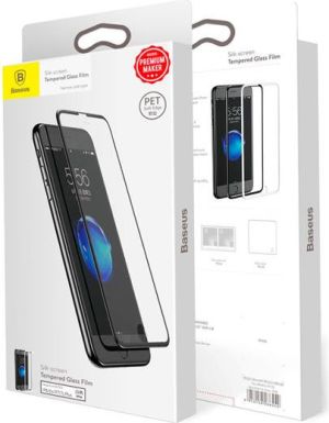 Baseus Baseus szkło silk iPhone 6/ 6s/ 7/ 8 z elastyczną ramką Białe 10