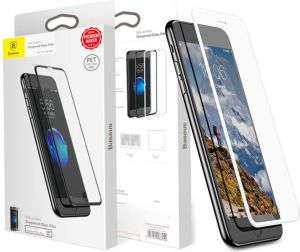 Baseus Baseus szkło silk iPhone 6/ 6s/ 7/ 8 z elastyczną ramką Białe 2