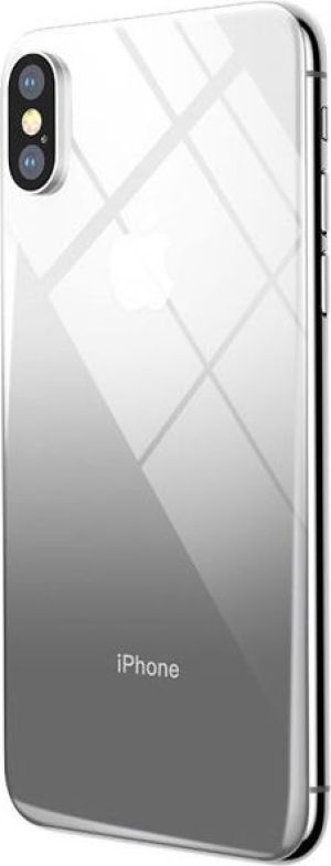 Baseus Baseus gradient szkło hartowane 9H na tył iPhone X czarne 1