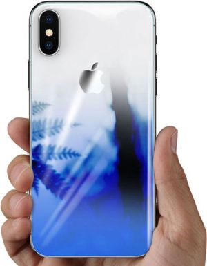 Baseus Baseus gradient szkło hartowane 9H na tył iPhone X niebieskie 12