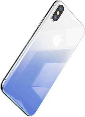 Baseus Baseus gradient szkło hartowane 9H na tył iPhone X niebieskie 7