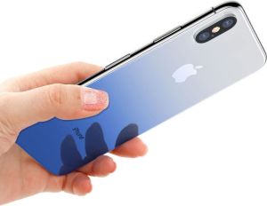 Baseus Baseus gradient szkło hartowane 9H na tył iPhone X niebieskie 8