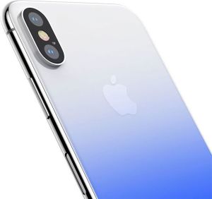 Baseus Baseus gradient szkło hartowane 9H na tył iPhone X niebieskie 9
