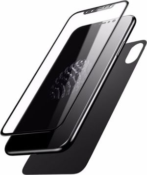 Baseus Szkło hartowane Baseus przód + tył Apple iPhone X Glass czarne 1