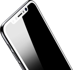 Baseus Baseus Szkło silk Apple iPhone X z elastyczną ramką białe 3