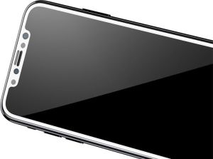 Baseus Baseus Szkło silk Apple iPhone X z elastyczną ramką białe 4