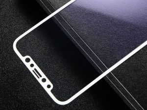 Baseus Baseus Szkło silk Apple iPhone X z elastyczną ramką białe 5