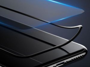 Baseus Baseus Szkło silk Apple iPhone X z elastyczną ramką białe 7