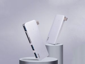 HUB USB WiWU Adapter hub WiWU C1 5w1 USB-C - 3x USB 3.0 +micro +SD srebrny 4