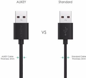 Kabel USB Aukey USB-A - microUSB 1.2 m Czarny (CB-D10) 3