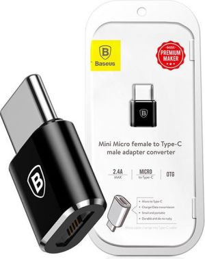 Adapter USB Baseus USB-C - microUSB Czarny  (28296-uniw) 5