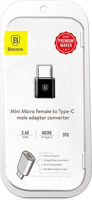 Adapter USB Baseus USB-C - microUSB Czarny  (28296-uniw) 8