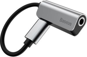 Adapter USB Baseus L32 Lightning - Jack 3.5mm + Lightning Srebrny  (27016-uniw) 1