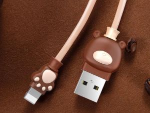 Kabel USB Baseus Kabel Baseus Bear 2a 1m lightning iPhone iPad iPod brązowy 12