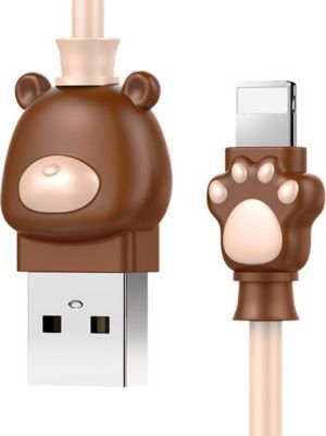 Kabel USB Baseus Kabel Baseus Bear 2a 1m lightning iPhone iPad iPod brązowy 1