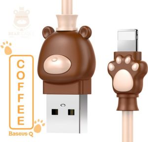 Kabel USB Baseus Kabel Baseus Bear 2a 1m lightning iPhone iPad iPod brązowy 4