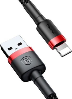 Kabel USB Baseus USB-A - Lightning 1 m Czarno-czerwony (31652-uniw) 2
