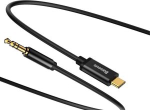 Kabel USB Baseus USB-C - mini Jack 3.5 mm 1.2 m Czarny (30476-uniw) 1
