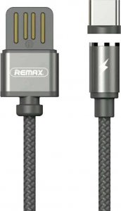 Kabel USB Remax USB-A - USB-C 1 m Szary (31128-uniw) 1