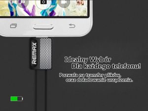 Kabel USB Remax Kabel Remax RC-044m Platinum USB - USB C Metal Czarny 8