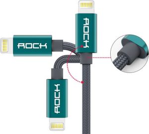 Kabel USB Rock Space USB-A - Lightning 1.8 m Zielony (29564-uniw) 2