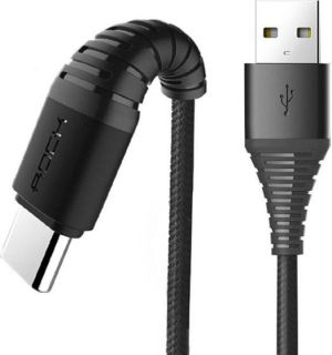 Kabel USB Rock Space Kabel Rock Hi-Tensile USB-C typ C 2A 2m Nylon czarny 1
