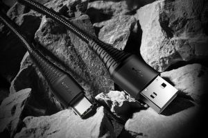 Kabel USB Rock Space Kabel Rock Hi-Tensile USB-C Typ C 3A 1m Nylon czerwony 11