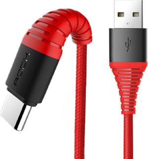 Kabel USB Rock Space Kabel Rock Hi-Tensile USB-C Typ C 3A 1m Nylon czerwony 1