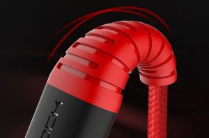 Kabel USB Rock Space Kabel Rock Hi-Tensile USB-C Typ C 3A 1m Nylon czerwony 6