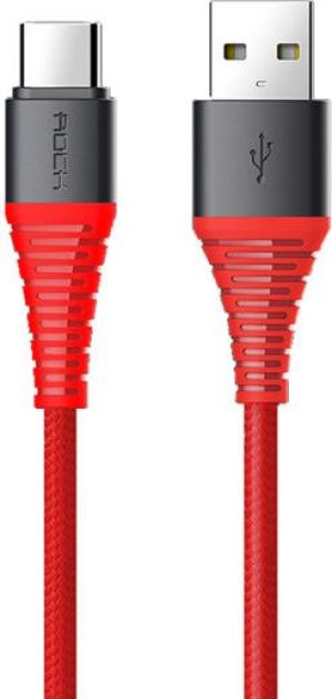 Kabel USB Rock Space USB-A - USB-C 2 m Czerwony (29743-uniw) 4