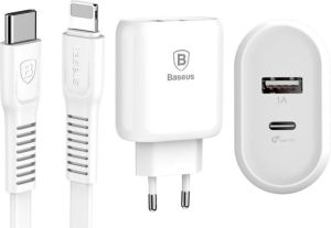 Ładowarka Baseus Baseus ładowarka sieciowa Bojure 32W QC USB-C lightning biała 1