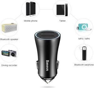 Ładowarka Baseus Golden Contactor 2x USB-A 2.4 A  (27624-uniw) 7