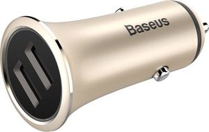 Ładowarka Baseus Ładowarka samochodowa 2 x usb 3.1A small trumpet złota 3