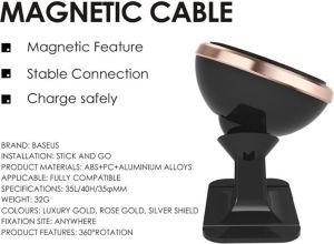Baseus Uchwyt magnetyczny do samochodu Rotation Magnetic SUGENT-NT0S 10