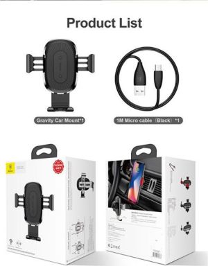 Baseus Uchwyt grawitacyjny do samochodu Gravity Car Mount WXYL-01 6