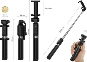 Selfie stick Disph Selfie Stick Statyw Disph z pilotem bluetooth Czarny 5