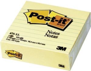 Post-it Bloczek 675-YL 100x100mm w linie, żółty (3M0257) 1