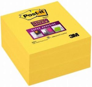 Post-it Bloczki samoprzylepne Super Sticky żółte, kostka 76x76mm 350 kartek (3M0507) 1