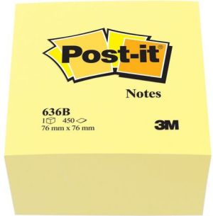 Post-it Bloczki samoprzylepne klasyczne 636B, kostka 76x76mm, 450 kartek, żółty (3M0311) 1